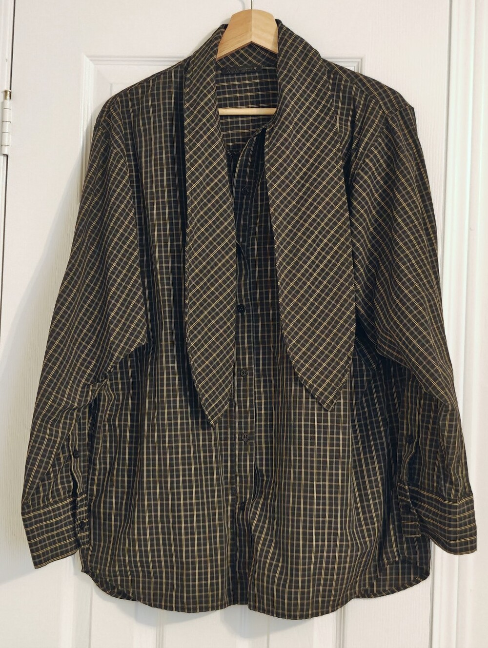 Zara Plaid Shirt With Tie
